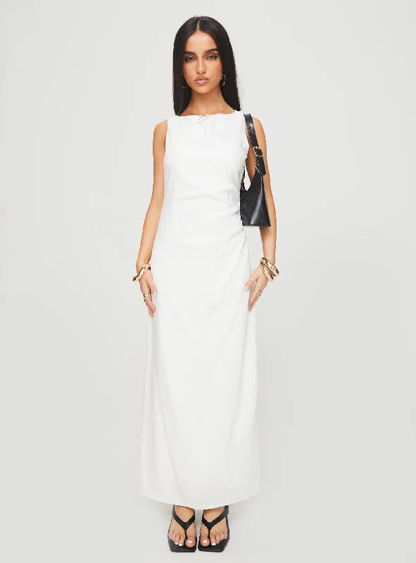 Mocca Maxi Dress White