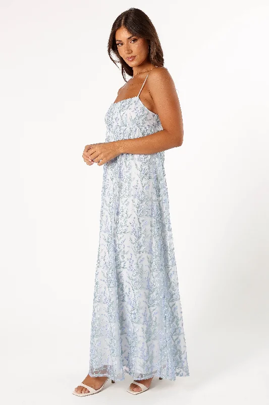 Nolan Maxi Dress - Blue Floral