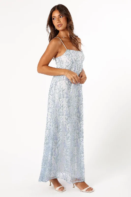 Nolan Maxi Dress - Blue Floral