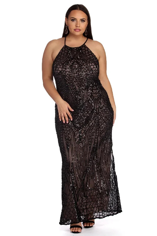 Plus Teresa Formal Sequin Dress