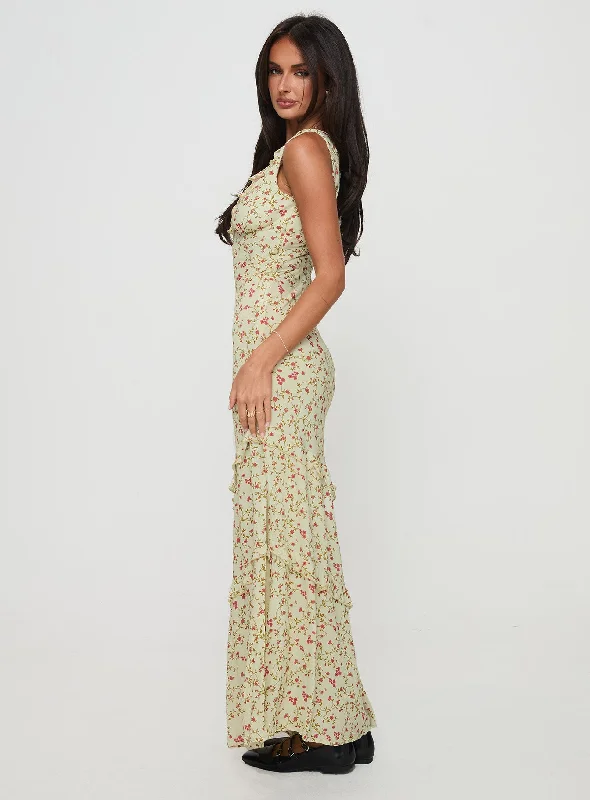 Ridgewood Maxi Dress Beige Floral