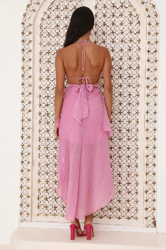 Season To Bloom Maxi Dress Pink