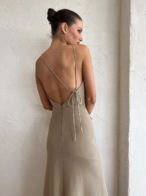 Significant Other Aisling Backless Dress in Latte