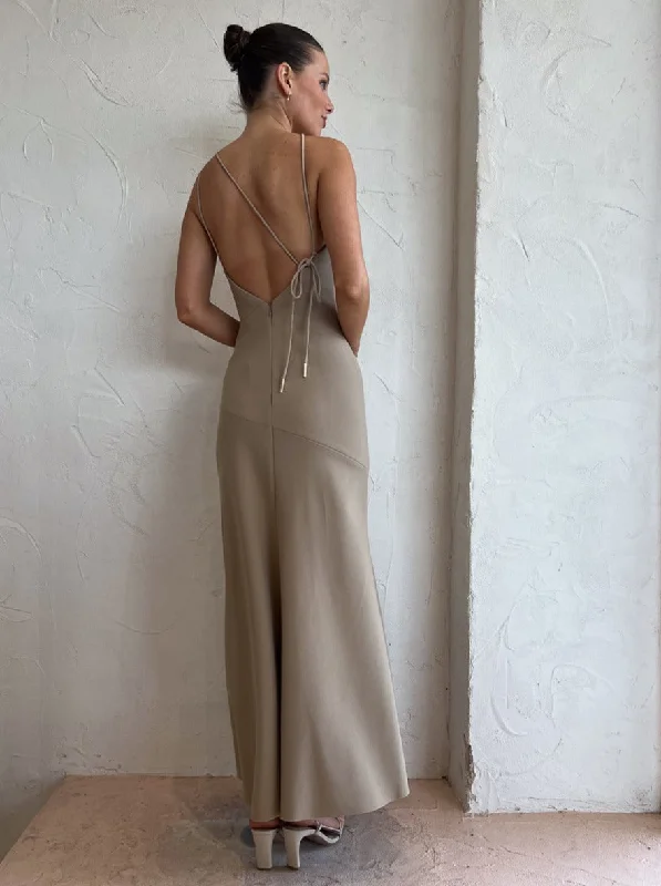 Significant Other Aisling Backless Dress in Latte