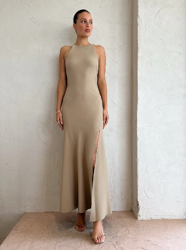 Significant Other Aisling Backless Dress in Latte