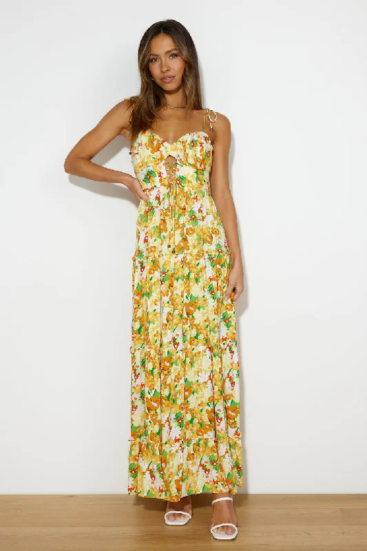 Sunset Pictures Maxi Dress Yellow