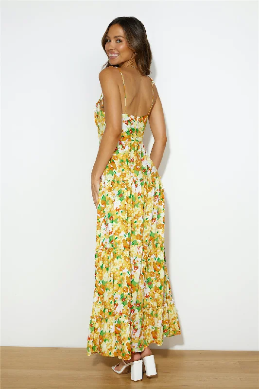 Sunset Pictures Maxi Dress Yellow