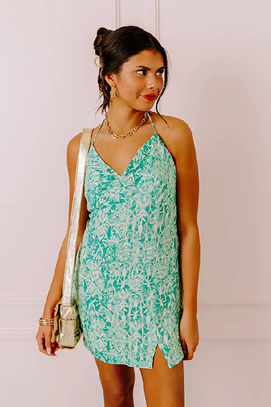 Tulum Love Shift Dress In Green