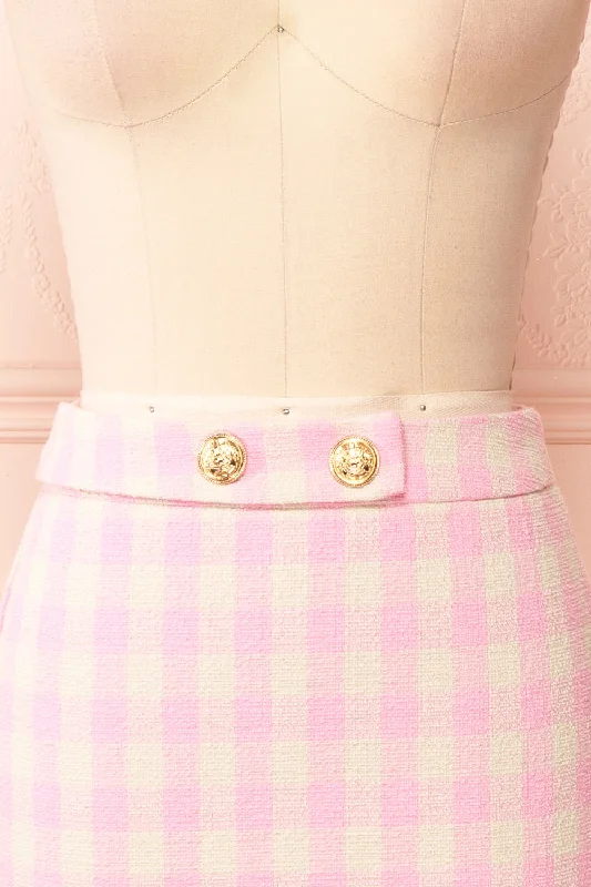 Asif | Pink Tweed Mini Skirt