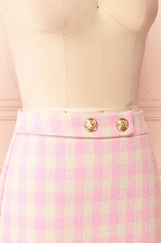 Asif | Pink Tweed Mini Skirt