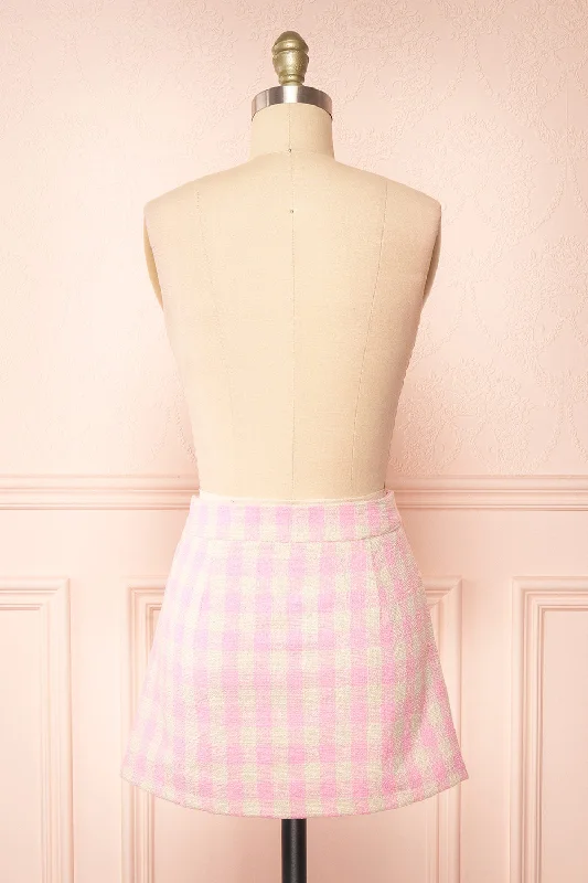 Asif | Pink Tweed Mini Skirt