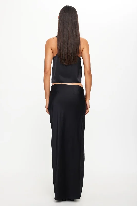 LIONESS Mariah Maxi Skirt Onyx