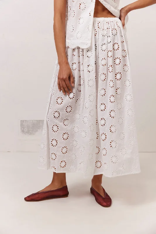 Maisie Midi Skirt Anglaise