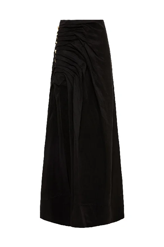 Mika Draped Split Midi Skirt