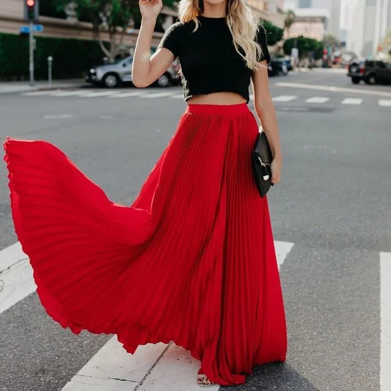 Once Upon A Time Pleated Long Skirt