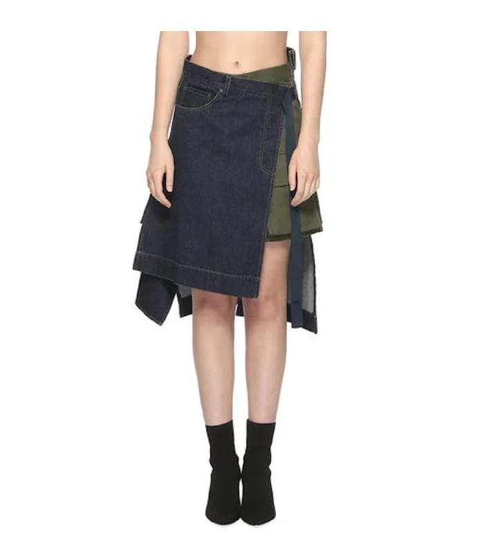 Asymmetric Patchwork Skirt