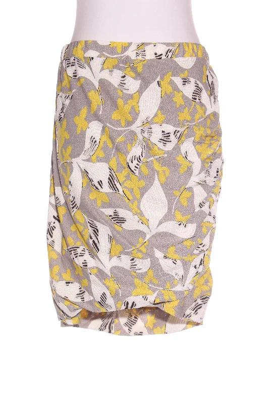 AUGUSTINE - Grey + mustard print meow skirt! 14