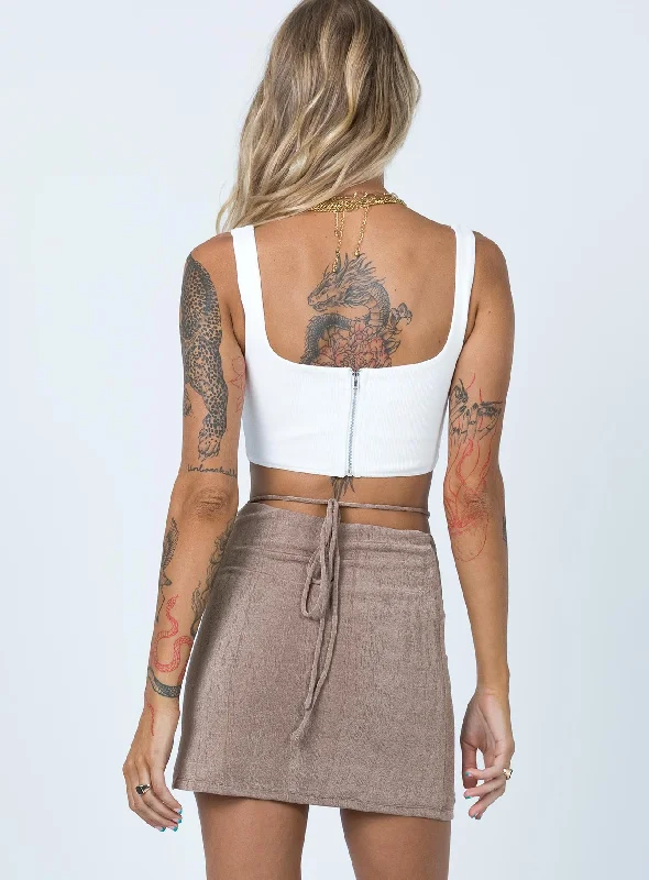 Maisie Mini Skirt Brown