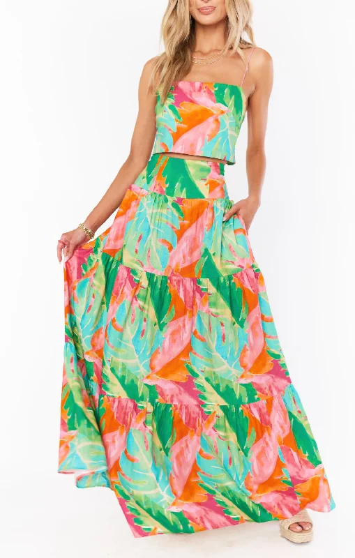 Melody Maxi Skirt ~ Tropics Palm