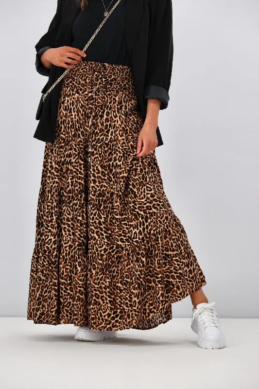 New U Collection Animal Print Maxi Skirt