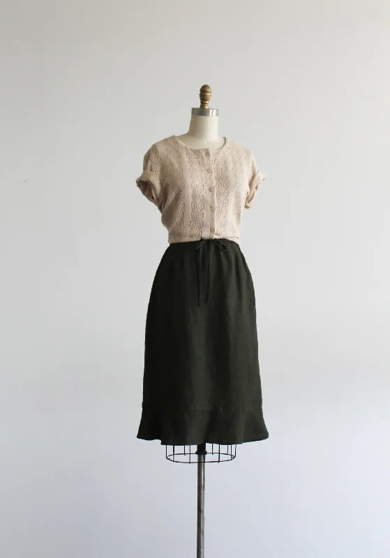 castelvetrano linen skirt