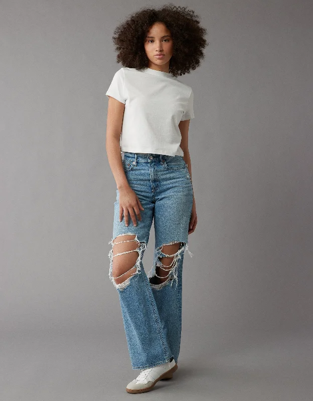 Refer a Friend, Get a DiscountAE Strigid Curvy Super High-Waisted Baggy Straight Ripped Jean