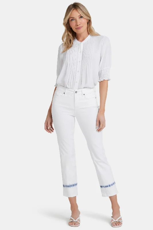 Holiday SaleMarilyn Straight Ankle Jeans - Wave Tie Dye