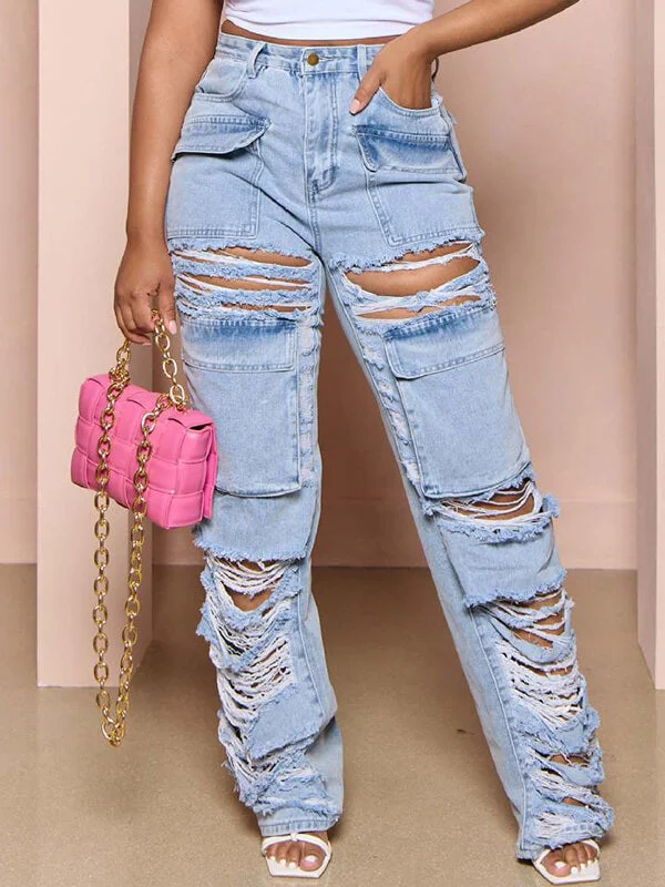 Buy One, Get One (BOGO)Ripped Cargo Jeans