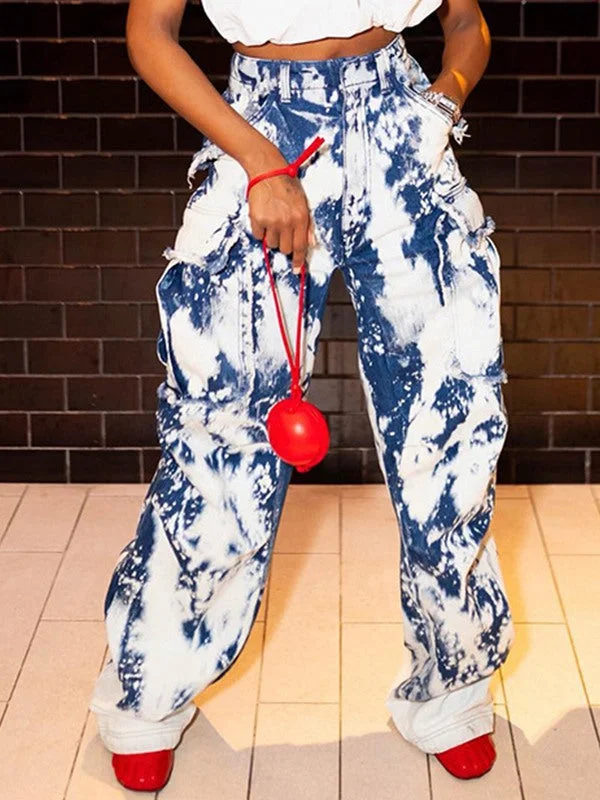 Refresh Your Collection SaleIndiebeautie Tie-Dye Cargo Jeans