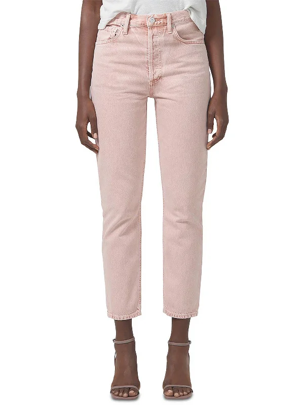 Affordably PricedWomens Denim Ankle Straight Leg Jeans