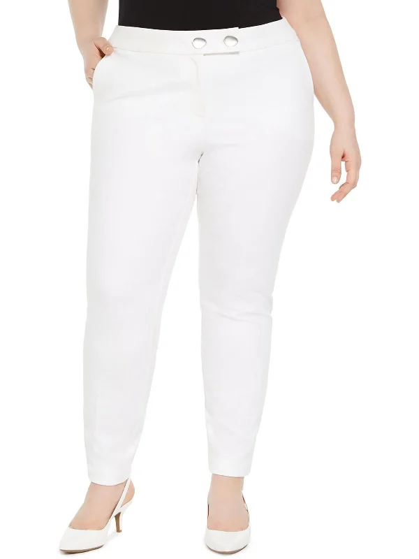 Flash SalePlus Womens High Rise Solid Skinny Pants