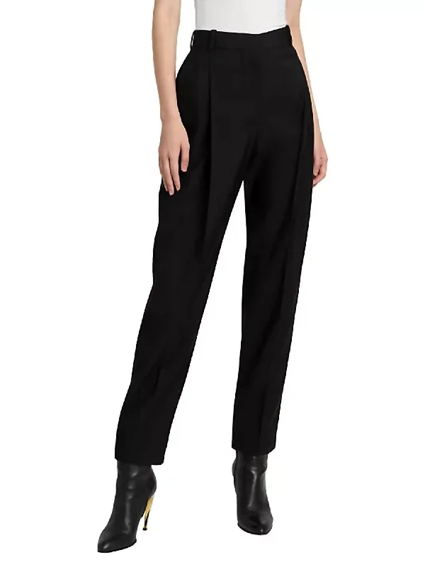 Father's Day SaleSingle Pleat Peg Trouser In Black