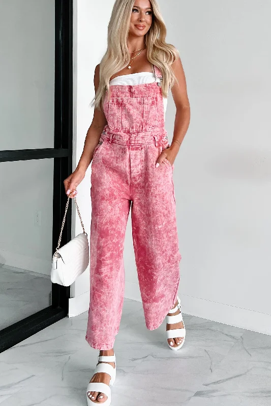 Combo DealAlways Problematic Mineral Wash Overalls (Vintage Ruby)