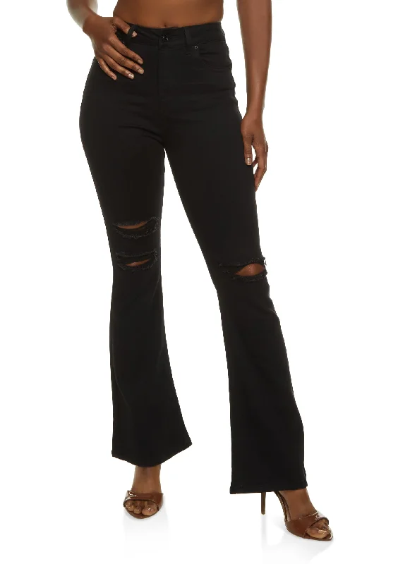 Price SlashWAX Whiskered Flare Jeans