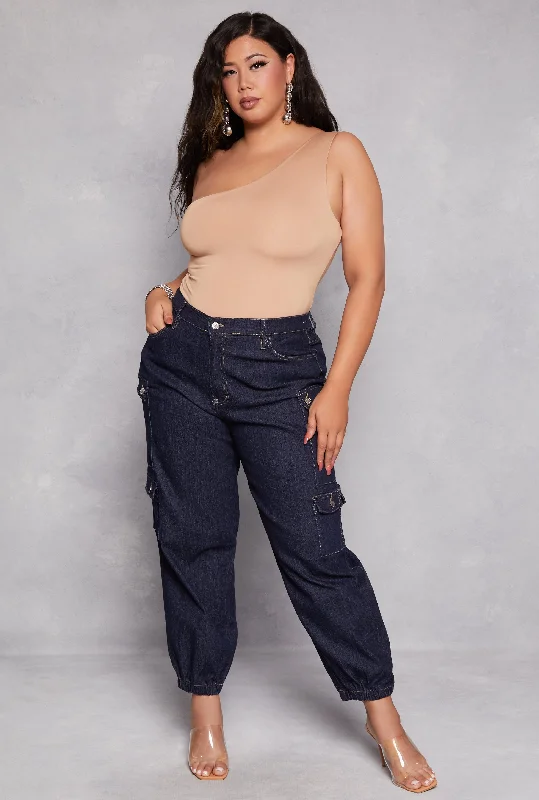 Last Chance SalePlus Size Almost Famous Cargo Pocket Denim Joggers
