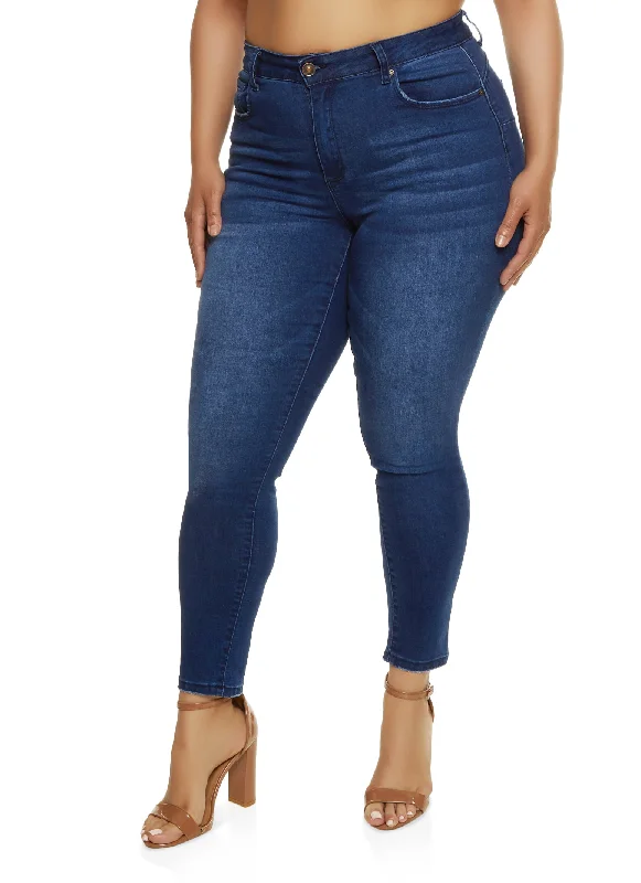 Volume DiscountPlus Size WAX High Waist Push Up Skinny Jeans