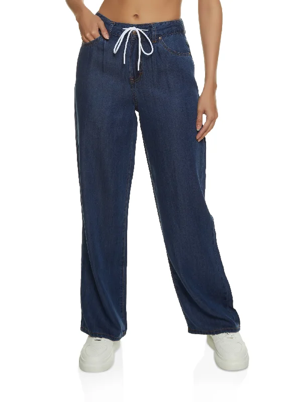 Collector's Item SaleWAX Chambray Drawstring Waist Wide Leg Jeans