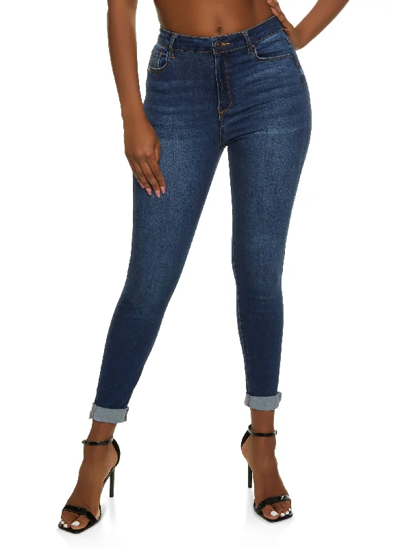 Refresh Your Collection SaleWAX Whiskered Rolled Cuff Skinny Jeans