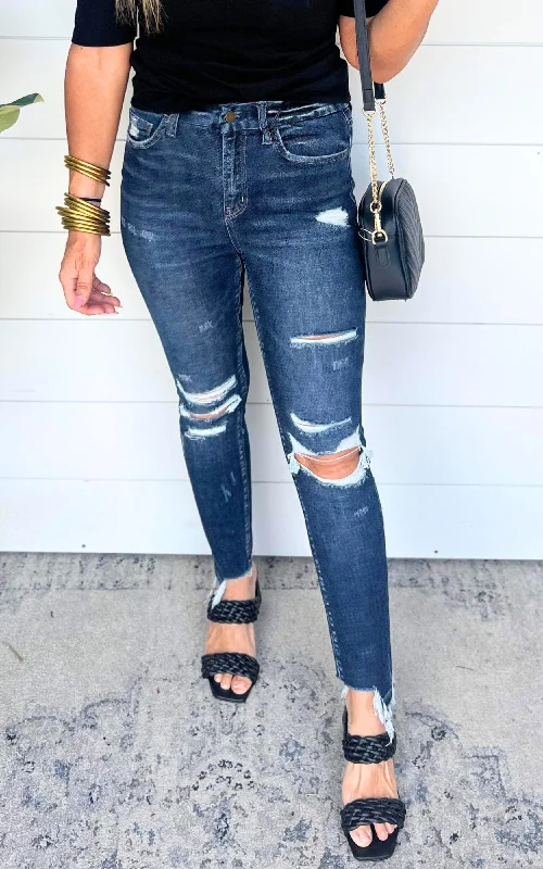 Father's Day SaleHigh Rise Ankle Skinny Denim Jeans - Mica **30A OCTOBER LIVE PREORDER