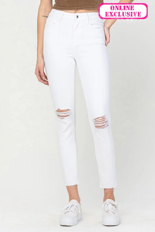 Free ShippingHIGH RISE CROP SKINNY