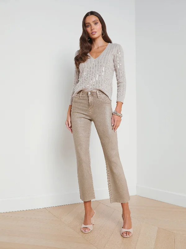 Summer SaleKendra Coated Cropped Flare Jean