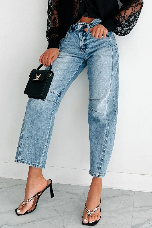 Final SaleKiefer High Rise Flying Monkey Barrel Jeans (Medium-Light)