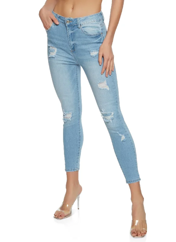 Budget - FriendlyWAX Distressed High Waisted Jeans