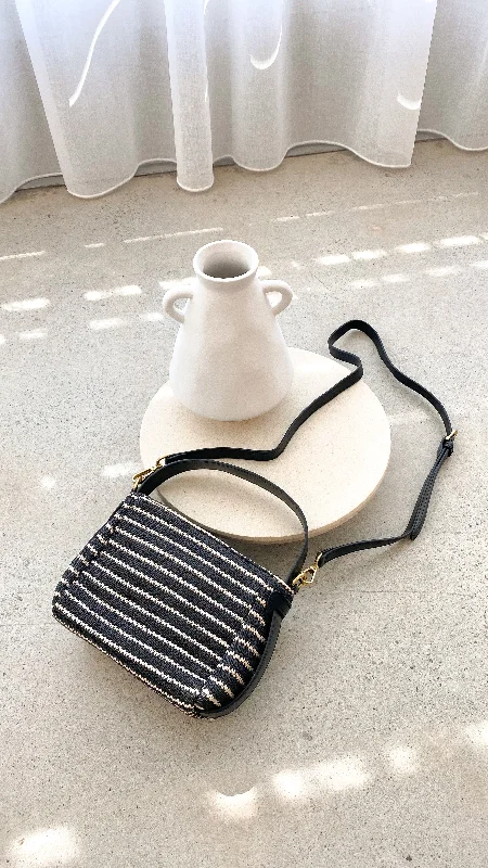 Sale Prices May VaryLottie Woven Mini Handbag - Black/Natural