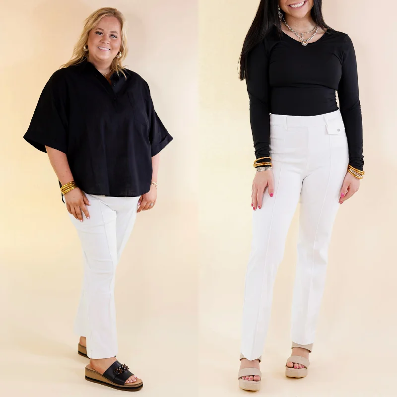Coupon AvailableLyssé | Elle Ankle Flare Denim Trousers in White