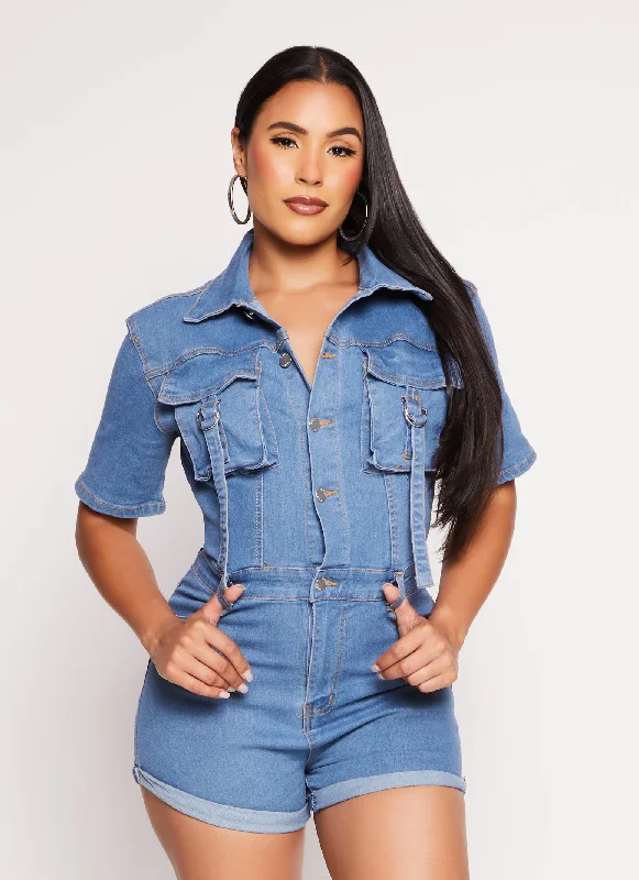 Clear the Shelves SaleDaisy Denim Utility Romper