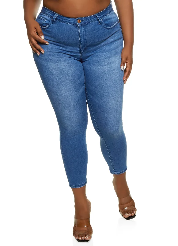 Group Buy DiscountPlus Size WAX High Waist Push Up Skinny Jeans