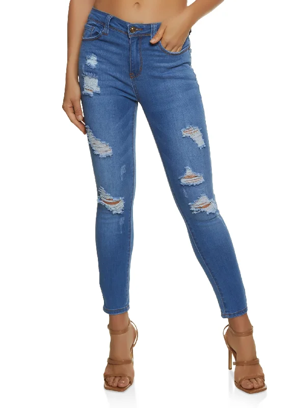 Bundle and SaveWAX Mid Rise Distressed Jeans