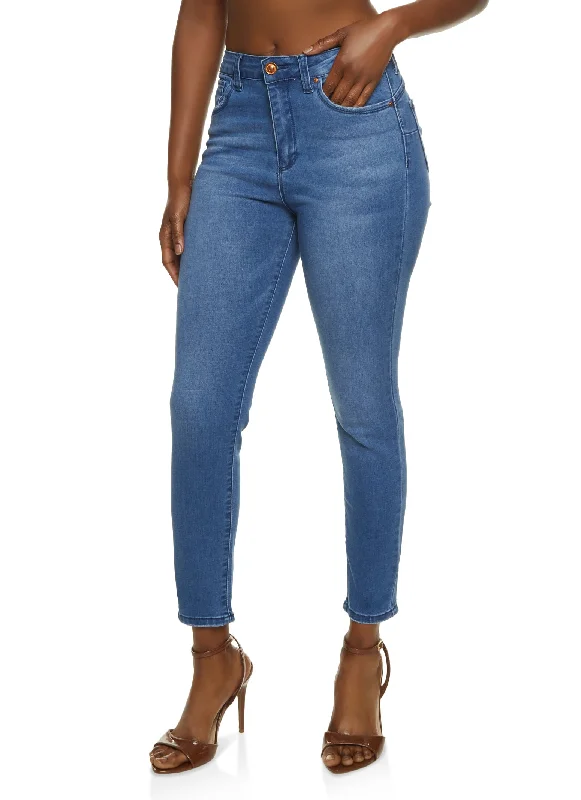 Price CutWAX Solid High Waisted Skinny Jeans