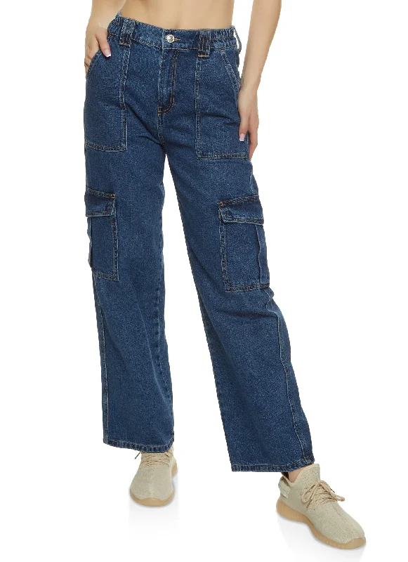 New Customer DiscountWAX Wide Leg Cargo Jeans